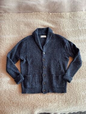 Line of Trade Shetland Wool Shawl Collar Cardigan